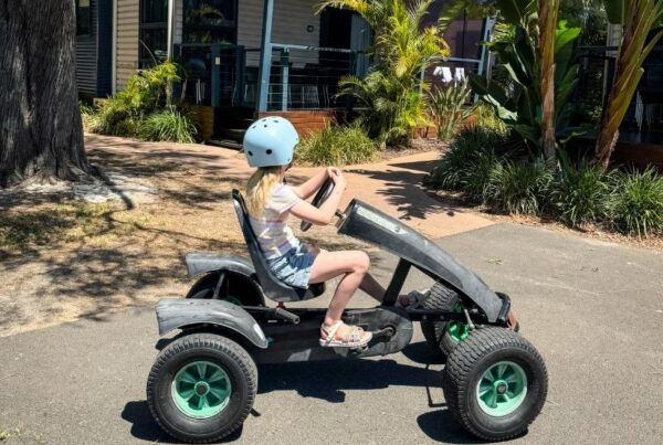 Hire a pedal kart for some fun around the park