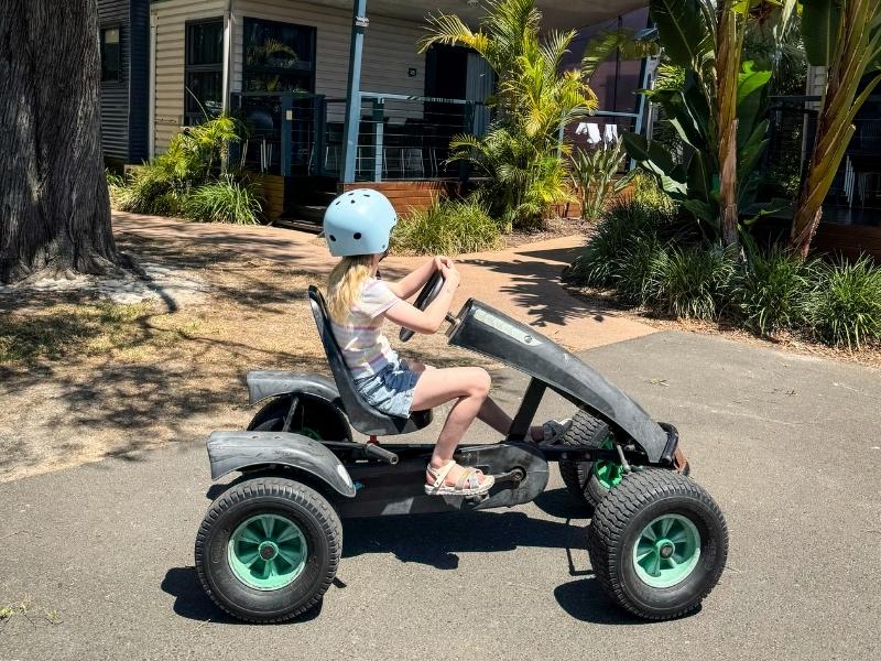 Hire a pedal kart for some fun around the park