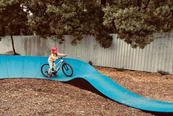 Enjoy the pump track at Breeze Holiday Parks - Eildon