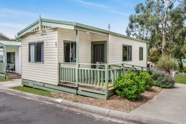 Exterior of an Accessible Cabin at Breeze Holiday Parks - Halls Gap