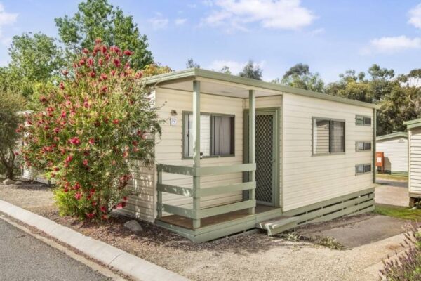 Exterior of a Two-Bedroom Budget Cabin at Breeze Holiday Parks - Halls Gap