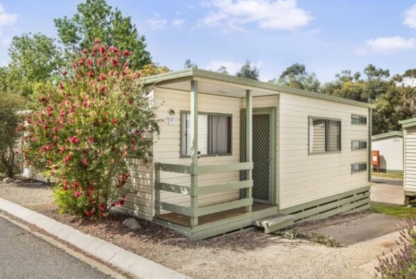 Exterior of a Two-Bedroom Budget Cabin at Breeze Holiday Parks - Halls Gap