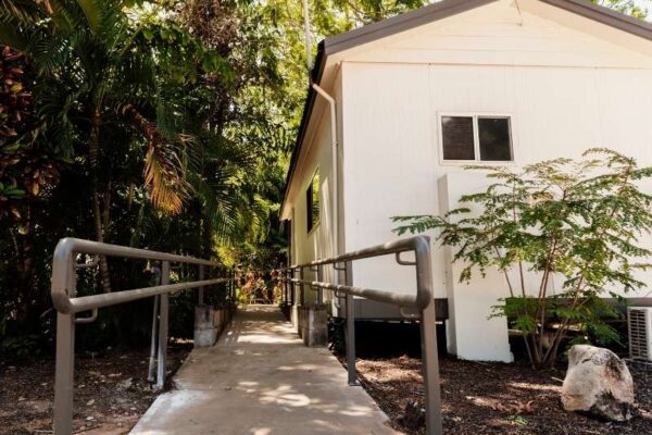Breeze Holiday Parks - Katherine, Accessible Ensuite Cabin, exterior, accessible ramp