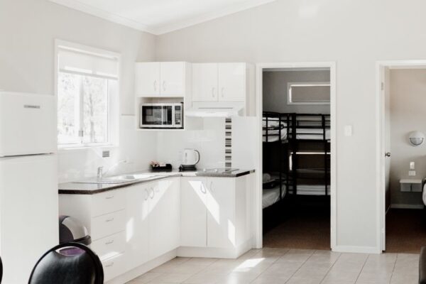 Breeze Holiday Parks - Katherine, Two Bedroom Deluxe Cabin, kitchen, fridge, microwave