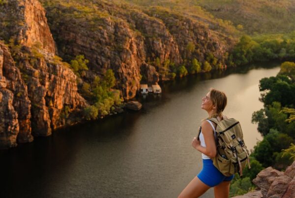 Your Feed Deserves This Holiday: The Top Instagrammable Spots Near Breeze, admiring the view from a lookout at Nitmiluk Gorge