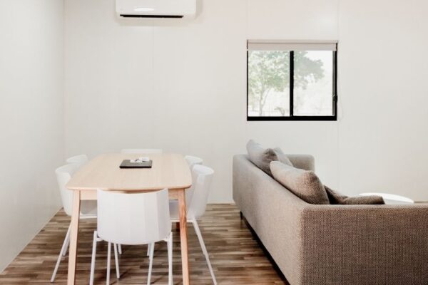 Dining table of Two-Bedroom Superior Cabin at BIG4 Breeze Holiday Parks - Katherine