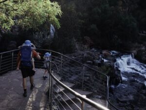 Family exploring in the Grampians National Park