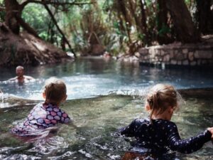 Enjoying the Katherine Hot Springs