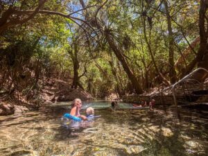 Katherine Hot Springs, great for families and kids, bring a floatie