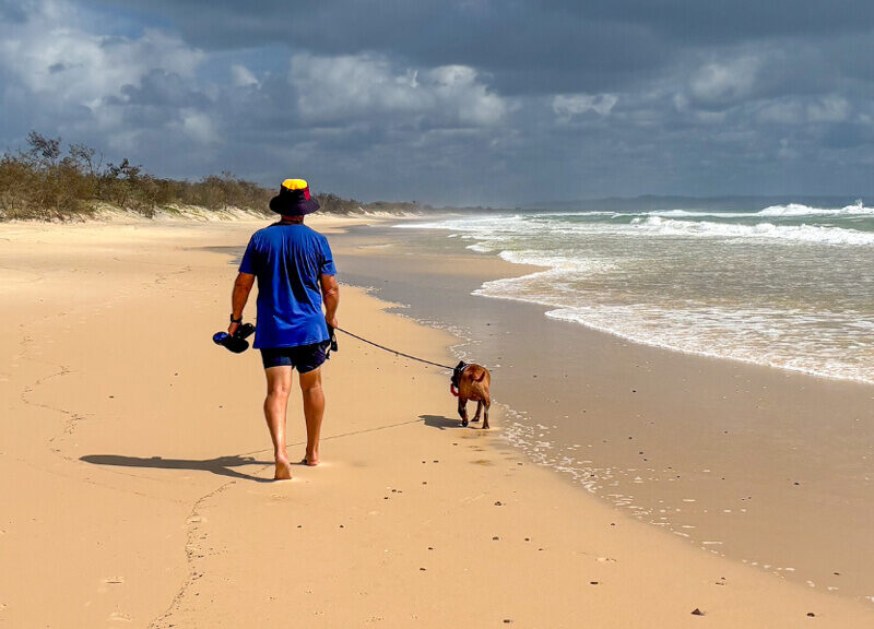 Main Beach, Rainbow Beach dog walking