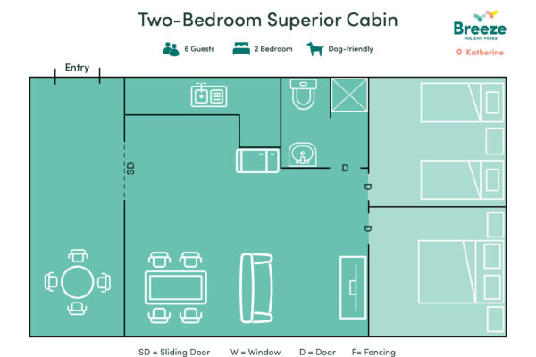 katherine-two-bedroom-superior-cabin-floor-plan-2